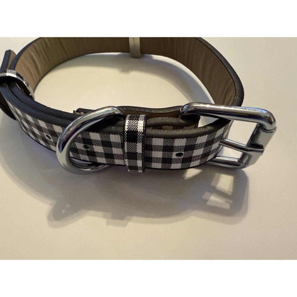 Origami Owl Dog Collar Locket Charm Gingham Black White NWOT Small/Med - Picture 10 of 11